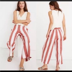 Madewell Huston Pull-On Crop Pants in Bold Stripe